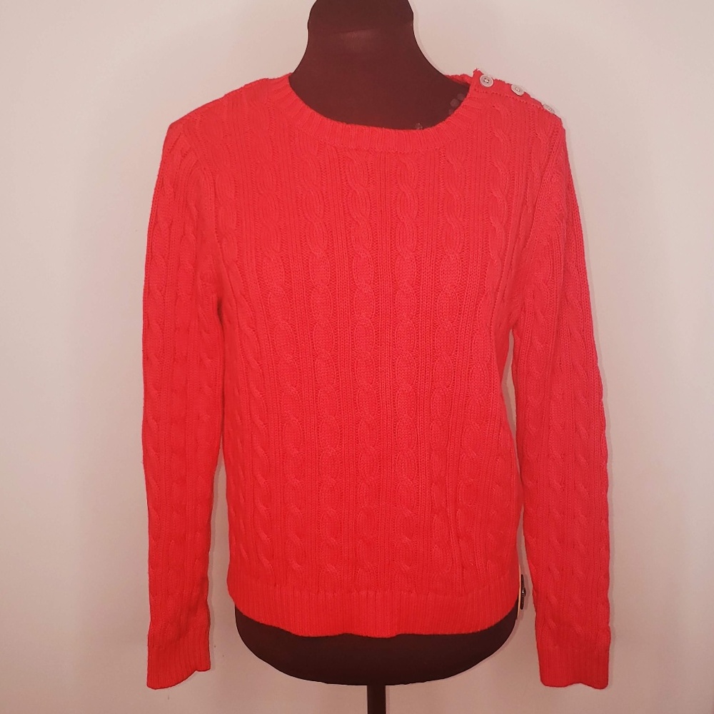 Lands' End Cable Knit Sweater Size M/P